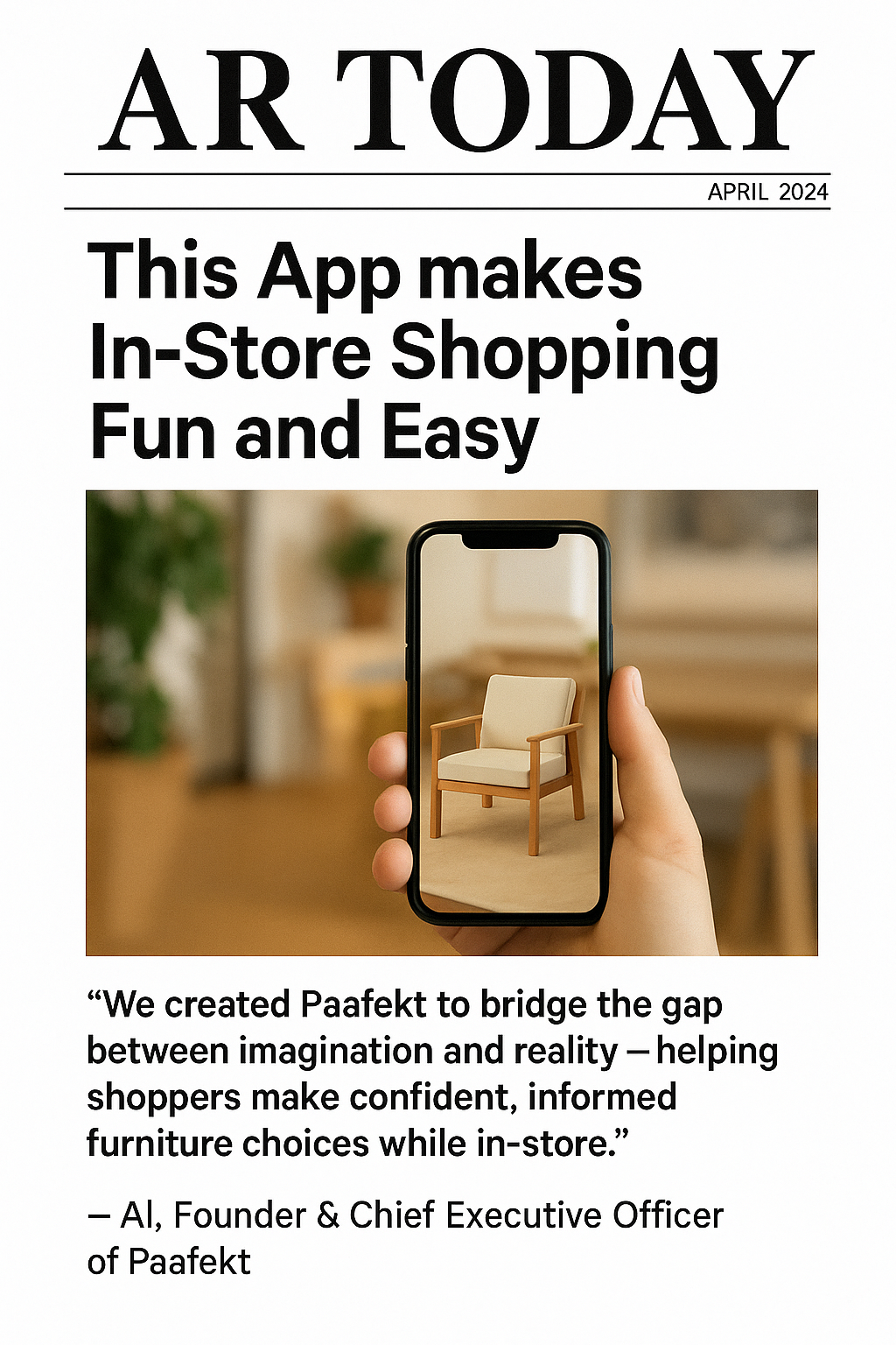 Paafekt featured in AR Today