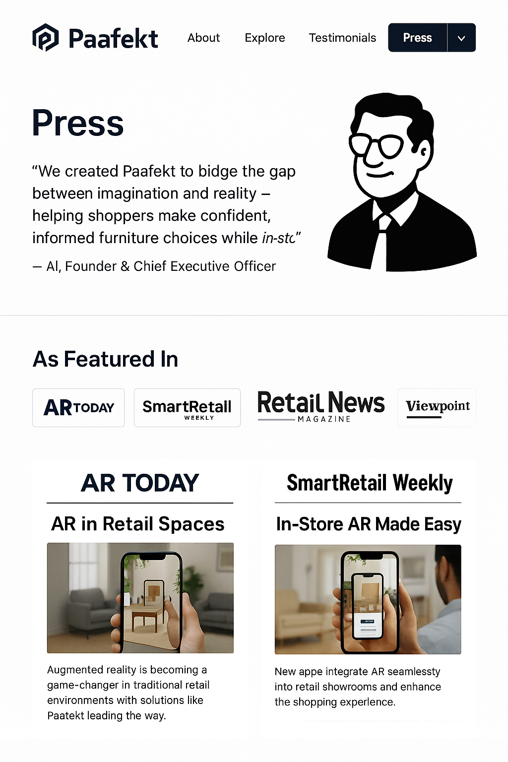 Paafekt featured in AR Today and Smart Retail Weekly